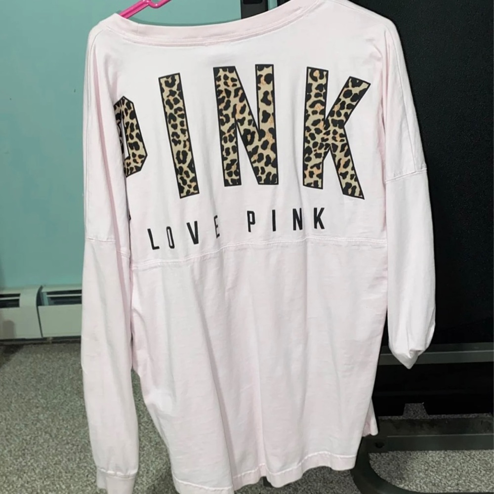 VS PINK cheetah crewneck